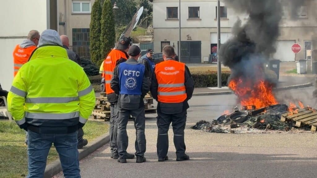 Les salariés de la Fonderie Lorraine en grève