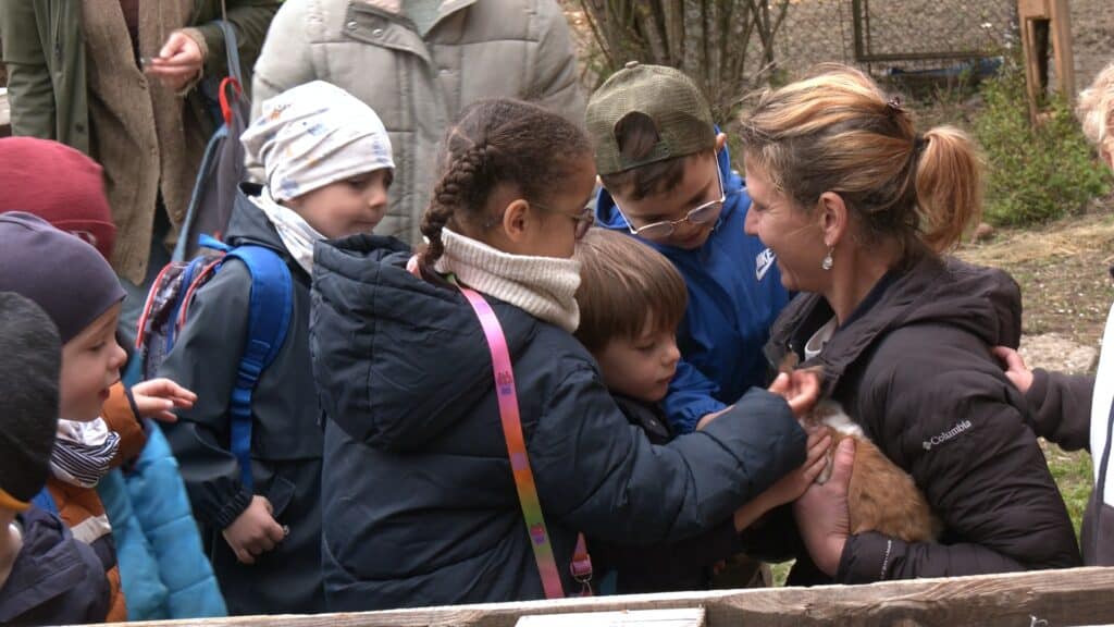 Une chasse aux œufs à la mini-ferme pour les élèves de Kerbach
